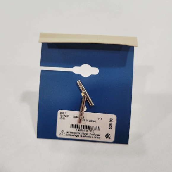 Lucky Brand Gold-Tone Pave Circle Statement Ring NWT Size 7 - Picture 5 of 6